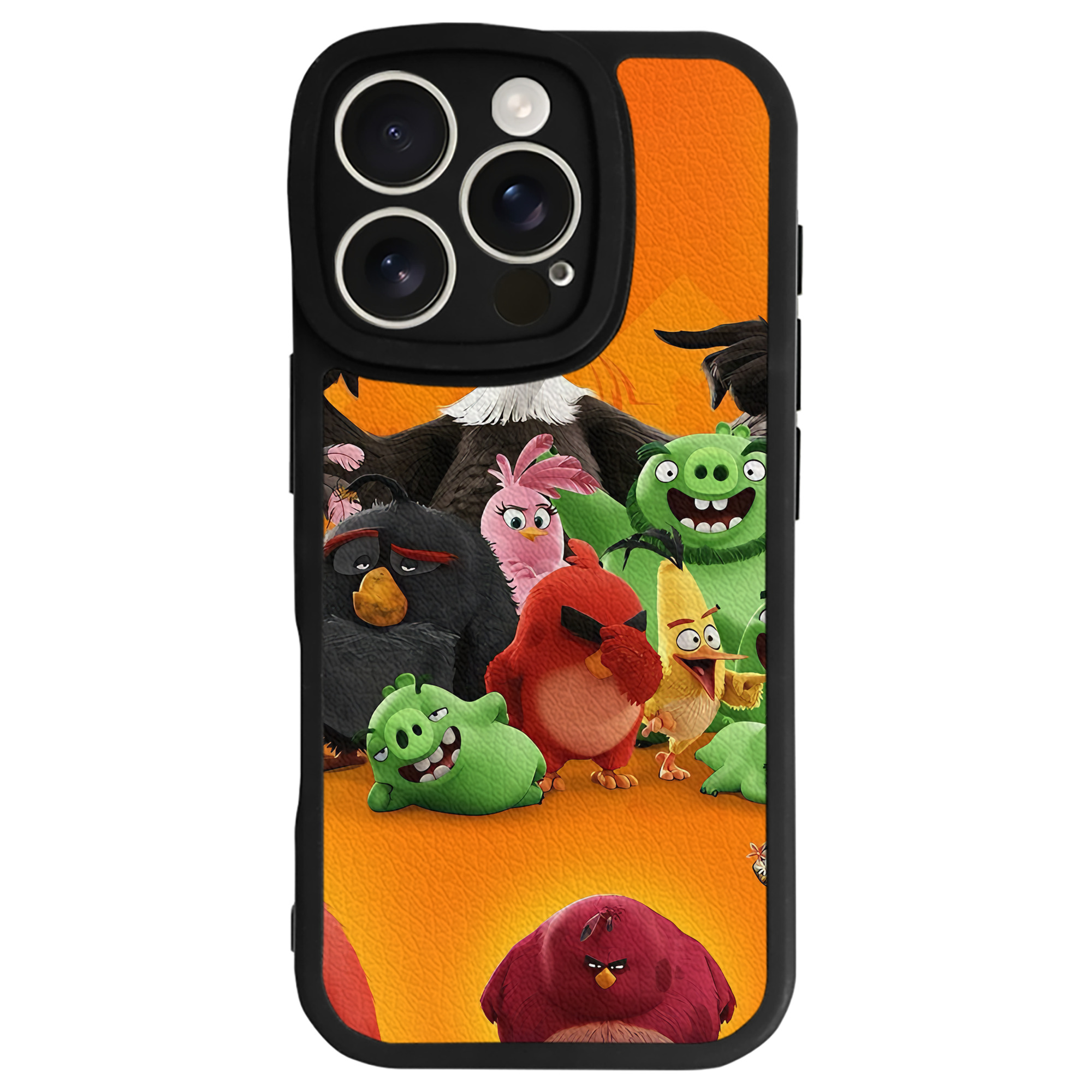 （画像用） Angry Birds アングリーバード 【iPhone 16シリーズ対応】シリコンスマホケース（レザー調） 材質：シリコン